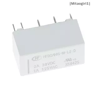 Rơle chốt cuộn dây 5V dpdt 2a 30vdc 1a 125vac HFD2-005-M-L2-D realy [Vn]