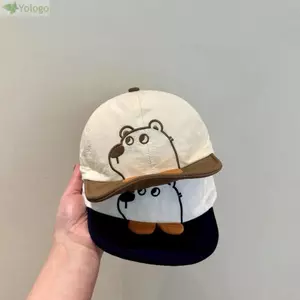 Mũ Bóng Chày YOLOGO, Gấu Hoạt Hình Thoáng Khí Đạt Đỉnh Mũ, Thời Trang Mỏng Nhanh Khô Chống Nắng Mũ Bé Trai Bé Gái