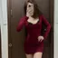 Đầm cổ U khoét sâu tay màu hồng phiên bản Hàn Quốc Thu Đông Slim-Fit Gợi Cảm hông - - Hieuvy Botique