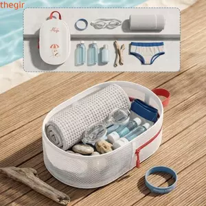 Túi bơi THEGIRL8B EVA, Túi khô tập thể dục chống nước cầm tay, Lưới thoáng khí đa chức năng có dây kéo Túi vệ sinh du lịch dung tích lớn Quần áo tập Yoga