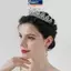 MAKY Sang Trọng Pha Lê Thanh Lịch Công Chúa Vương Miện Phụ Kiện Tóc Tiara Cho Nữ Đảng Kim Cương Giả Cưới Cô Dâu Vương Miện Đầu Mới Trang Sức VN