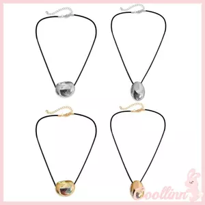 COO Vòng cổ hình bầu dục kim loại đương đại bắt mắt Mặt dây chuyền xương đòn cho nữ