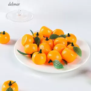 DELMER 10 Chiếc Mô Phỏng Cam, Thủ Công Mỹ Nghệ Ngộ nghĩnh Nhựa Nhân Tạo Cam, Đồ Chơi Trẻ Em Mini Thực Tế Mô Hình Trái Cây Trang Trí Tiệc Cưới