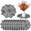 DONOVANQQ Spider Web Placemats, Thảm trải bàn bằng vải Polyester rỗng, Cách nhiệt thực tế 30cm Halloween Placemats Tiệc Halloween