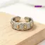 Nhẫn mở SAMO, Nhẫn bảy hạt cổ điển phong cách Trung Quốc, Nhẫn đeo tay không phai màu thanh lịch cá tính dành cho nữ