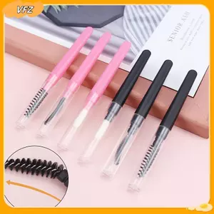 VFZ Di Động Ngắn Xoắn Ốc Lông Mày Bàn Chải Có Bụi Trong Suốt Lông Mi Môi Bàn Chải Lông Mày Nối Dài Dụng Cụ Trang Điểm Louislifecool