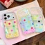 Ốp điện thoại chấm bi đầy màu sắc mạ vàng cho iPhone 17 Pro Max 16 15 14 Vỏ bảo vệ chống sốc