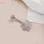 HFSHY Thép không gỉ cao cấp Dangle Bụng Nút Nhẫn Sáng Bóng Phai Màu Rốn Xuyên Cho Lễ Hội Carnival Trang Phục Trang Trí VN
