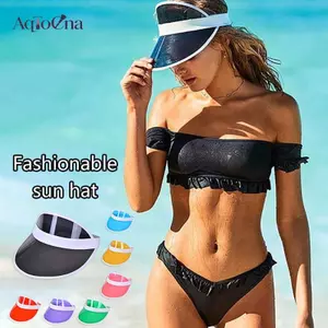 AqToCna Mũ Chống Nắng Mùa Hè Trong Suốt Tấm Che Nắng Nhựa PVC Chống Tia UV Mũ Che Nắng Thời Trang Ngoài Trời Mũ Bóng Chày Đi Biển Mũ AqToCna