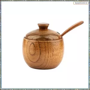 Hộp đựng gia vị 180Ml / 6Oz có nắp và thìa, Hộp đựng gia vị đường bằng muối cổ điển nhà bếp