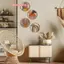 4 Tường Gỗ Bohemian Treo Tường Nghệ Thuật Trang Trại Bohemian Sân Trang Trí Hình Tròn Treo Tường Trang Trí
