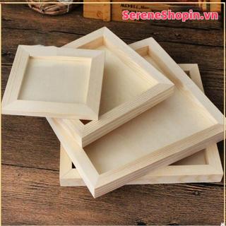 SERENE Khung Đất Sét Trống, Khung Hình Creactive Đa Kích Thước, Trẻ Em Tặng Gỗ DIY Trang Trí Tiệc Để Bàn Trang Trí Trẻ Em Vẽ Tranh