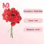 Trà lụa chất lượng cao 5cm 60 cái / lốc Ngô làm bằng tay Trang trí đám cưới nhỏ (đỏ)