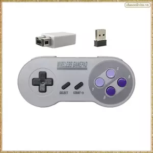 Tay cầm chơi Game 2.4G ABS Tương thích cho SNES Mini PC NS Switch 2 nút màu