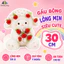 Gấu Bông Cừu Trắng Ôm Hoa Hồng - Quà Tặng Người Yêu 2in1 Valentine Ấm Áp,Mềm mại và dễ thương