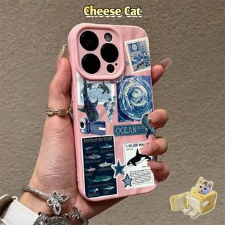 Cá Voi Thẻ 3D Xếp Ly Họa Tiết Ốp Lưng Điện Thoại iPhone 11 12 13 14 15 Plus 16 17 Pro Max Xs Max XR 7 8 Plus SE