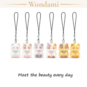 Móc Khóa Hình Mèo 3D Handmade Nhựa Resin Treo Balo Túi Xách Đáng Yêu