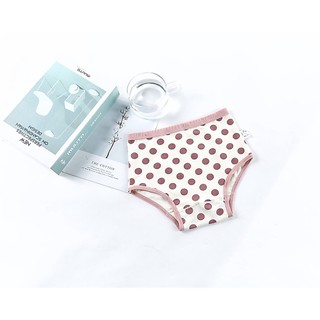 [T08] combo 3 quần chíp đùi, chíp tam giác cho bé gái, quần lót trẻ em Maruka Fashion chấm bi hồng cotton 6-44kg