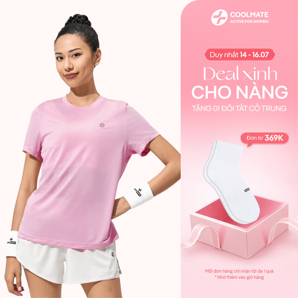 [359k TẶNG QUÀ]Áo thun thể thao nữ chạy bộ Core Tee siêu nhẹ, thấm hút, nhanh khô - Coolmate Women