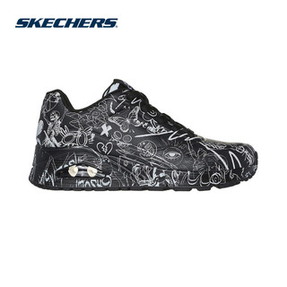 Giày Thể Thao Nữ Skechers Vexx SKECHERS Street Uno Process Sketch-177972-BKW Air-Cooled Memory Foam Online Sale