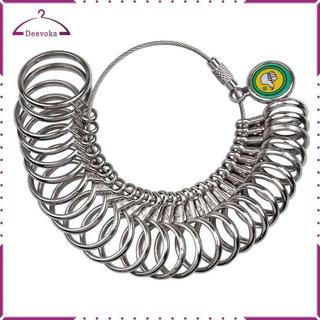 Deevoka Ring Sizer Mandrel US Size Thước Đo Que Kim Loại Trang Sức Làm Dụng Cụ Bộ Cho Nhẫn Chính Xác Kích Thước