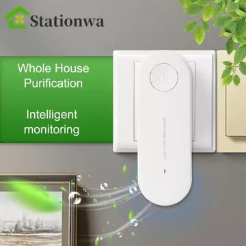 Máy lọc không khí STATIONWA, Máy tạo Ion âm di động đa chức năng, Máy tạo Ion Mini Plug-in Máy làm mát không khí siêu âm Nhà vệ sinh