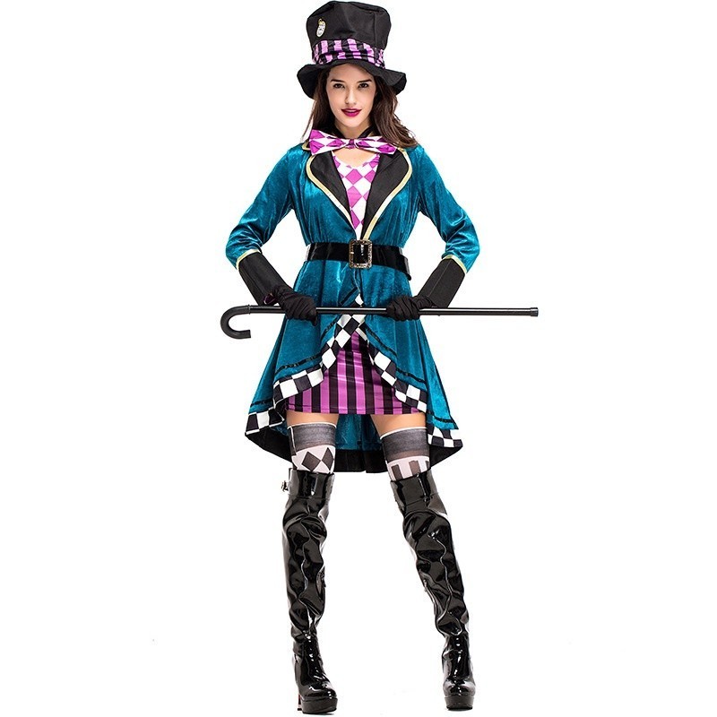Halloween Alice in Wonderland Costumes Women Magician Cosplay Girls ...