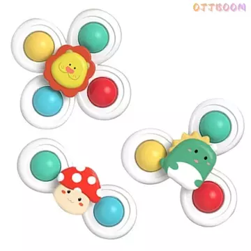 XLNWO 3 Đồ chơi cửa sổ cho mèo, Đồ chơi mèo xoay cứu trợ nhàm chán động vật hoạt hình, Cốc hút tập thể dục trong nhà cho mèo Đồ chơi tự chơi Sử dụng tại nhà