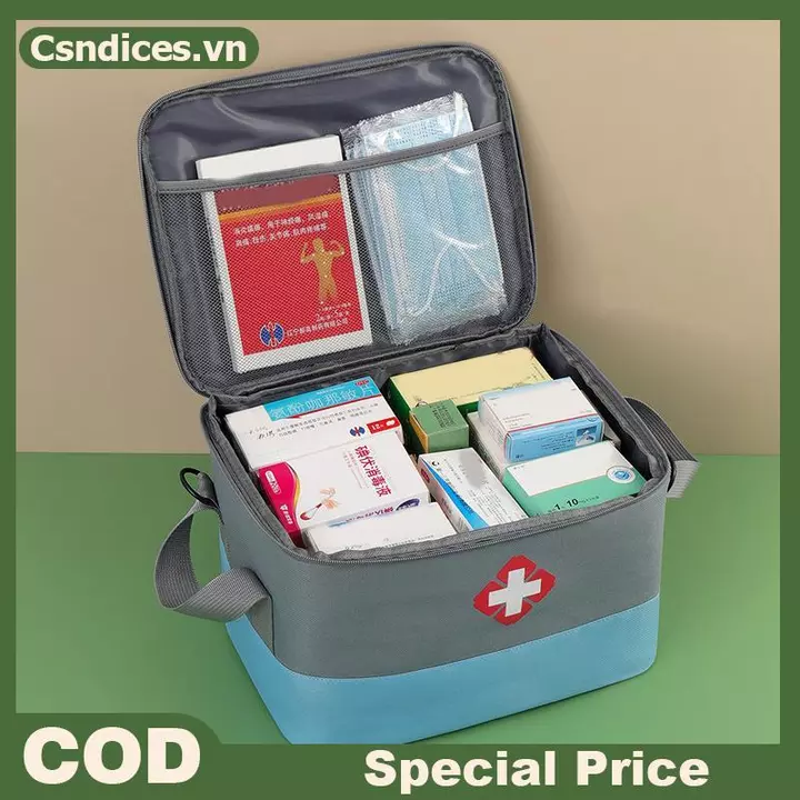 Csndices Dung Tích Lớn Túi Bảo Quản Thuốc Di Động Bộ Y Tế Gia Đình Bộ Sơ Cứu Túi Sinh Tồn Túi Khẩn Cấp Cho Ô Tô VN