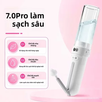 Bình rửa mũi điện yoga cho người lớn tại nhà, dụng cụ vệ sinh mũi thông mũi nghẹt, thần khí rửa mũi tiện lợi bền đẹp