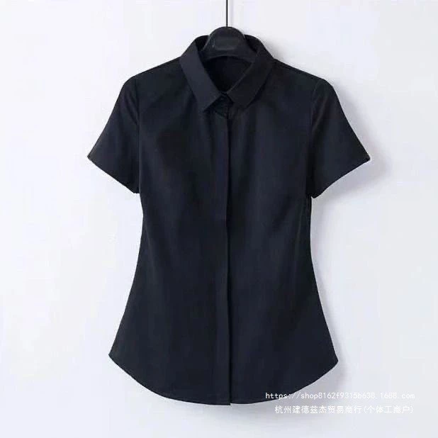 Áo Sơ Mi Tay Ngắn Màu Trắng Nữ Xuân Hè Quần Áo Dài Tay Quần Áo Công Sở Quần Áo Công Sở Quần Áo Công Sở Phiên Bản Hàn Quốc Áo Sơ Mi Quần Áo Nữ Chuyên Nghiệp
