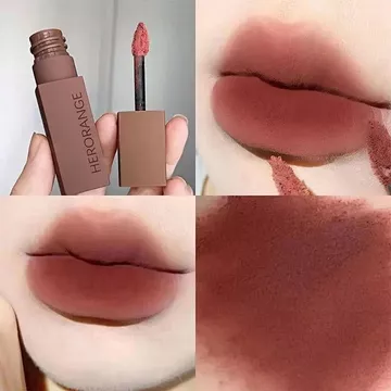 2026 Phong Cách Mới HERORANGE Nhỏ Cảm Xúc Môi Bùn Matte Velvet Lip Glaze Mặt Trơn Làm Trắng Son Môi Nữ Mờ Cao Cấp Xuất Hiện20260922