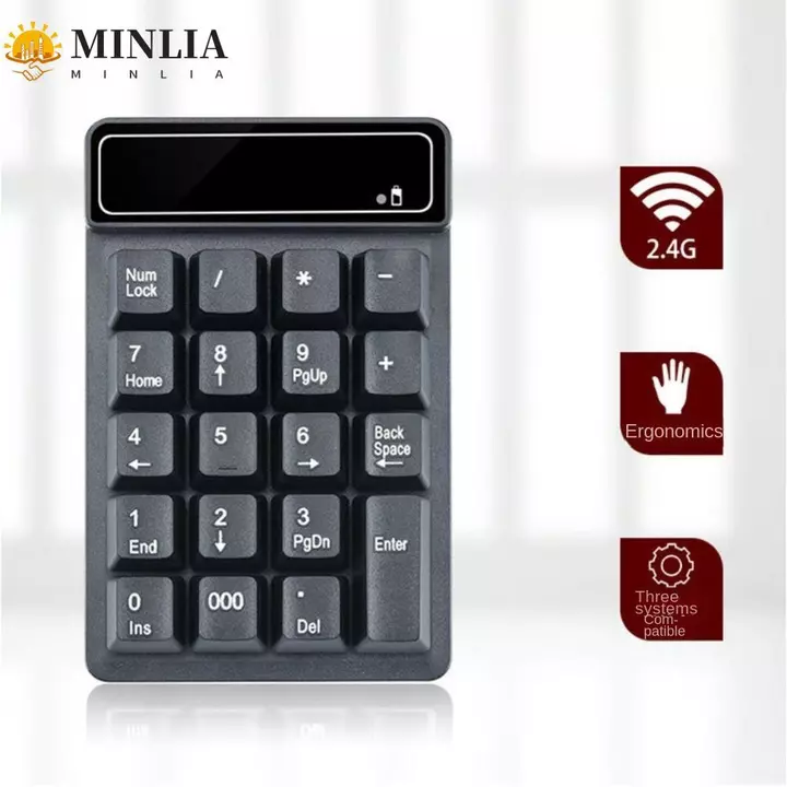 Máy tính MINLIA Bàn phím nhỏ Bluetooth, Cảm giác cơ 19 phím Bàn phím số không dây 2.4G, Bàn phím có dây di động chống nước Bàn phím số USB Mini Đồ dùng kế toán