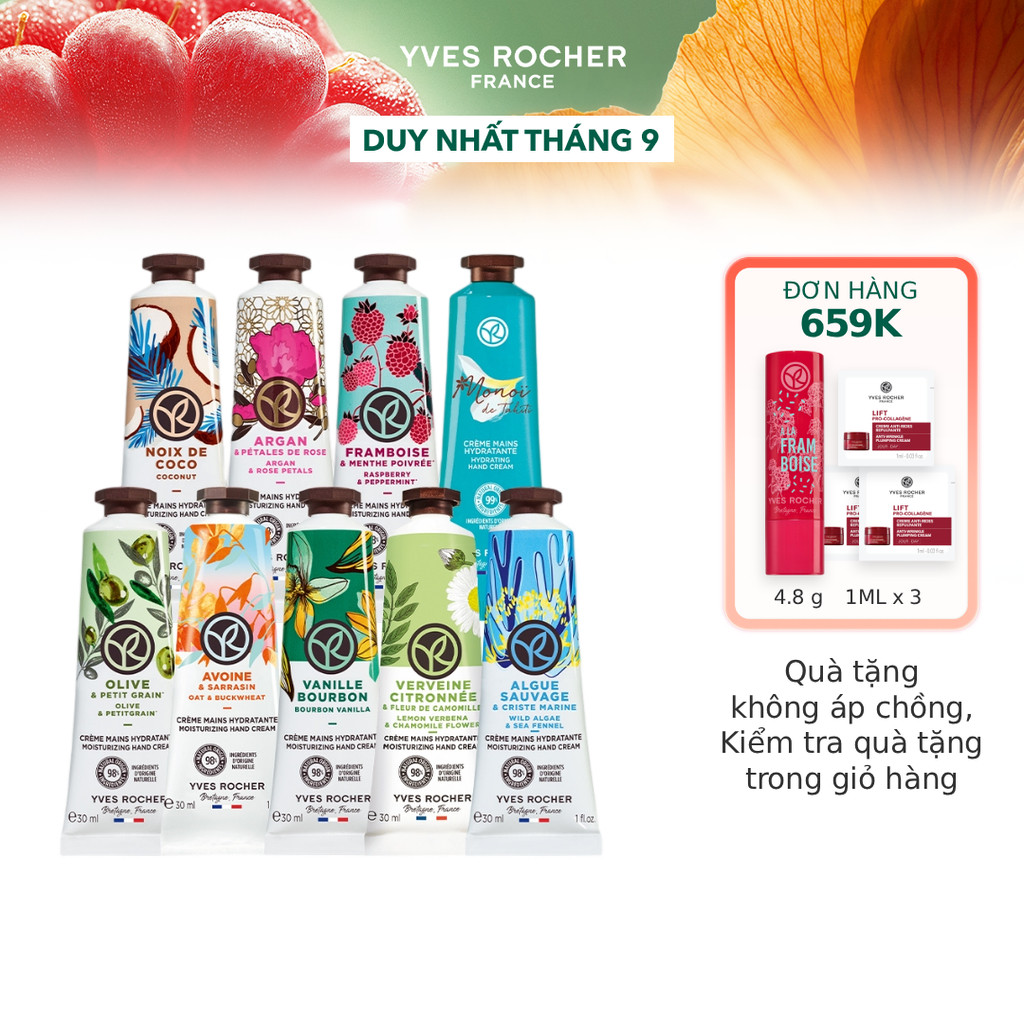 Kem dưỡng da tay Yves Rocher Hand Cream 30ml (đa dạng mùi hương)