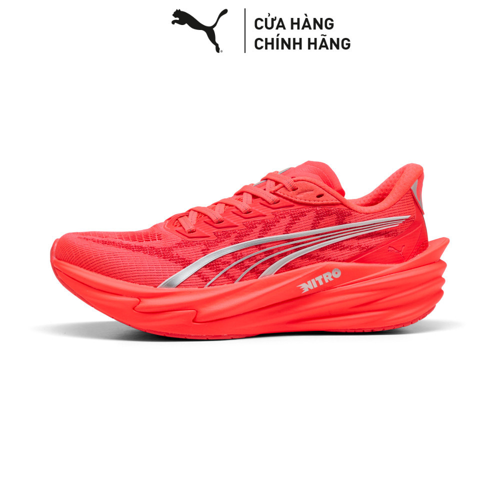 Giày Chạy Bộ PUMA Nữ Deviate NITRO 4 Wns Ultra Red-Silver Màu Đỏ