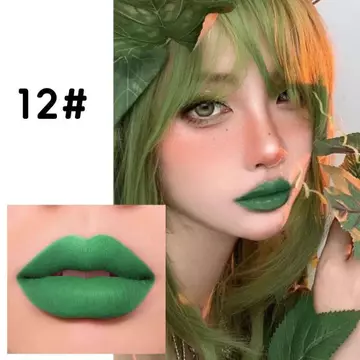 🔥Son môi dự tiệc Halloween Son môi ma cà rồng Lâu Dài Màu Xanh Son Môi Matte Không Phai Màu Gothic Dì Màu Son Môi Trang Phục Tối Triển Lãm Truyện Tranh Đen Đỏ Halloween