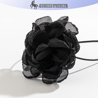 Onetimingfine Vải Lông Tơ Ren Hoa Vòng Cổ Choker Dành Cho Nữ Hợp Thời Trang Thanh Lịch Dài Dây Buộc Dây Trên Cổ Trang Sức VN