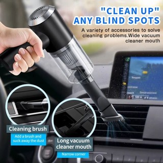 Máy hút bụi ô tô không dây JKDESIGN, Máy hút bụi cầm tay hút mạnh công suất cao 120W, Công cụ làm sạch ô tô cầm tay sử dụng kép bền bỉ