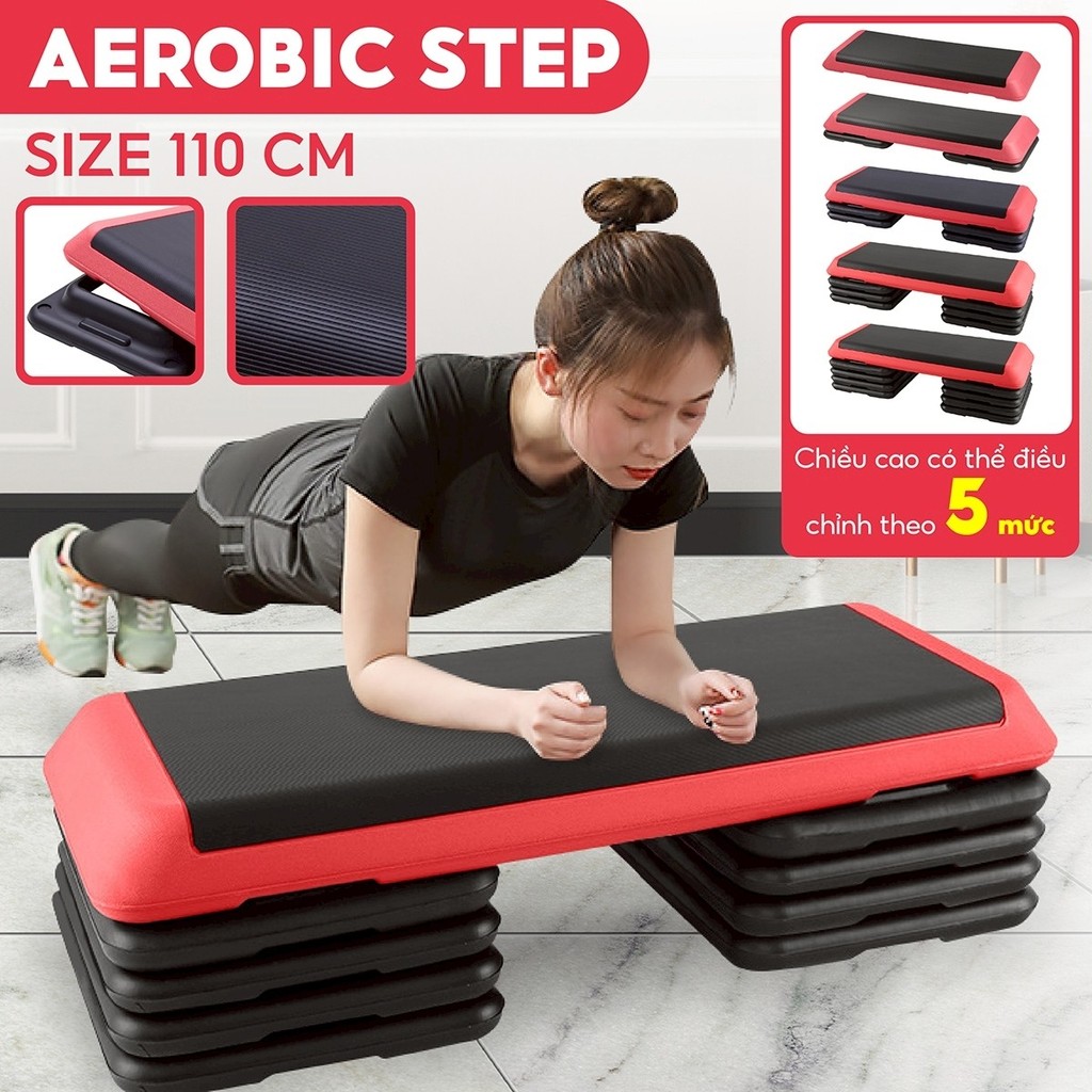 [MALL] ALL SIZE Bục tập AEROBIC STEP 110cm kèm nhiều chân tăng chỉnh ...