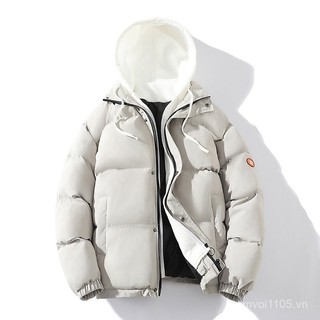 Áo khoác đệm Cotton có sẵn Áo khoác có mũ trùm đầu hai mảnh giả Áo khoác đệm dày Áo khoác thông thường hàng đầu