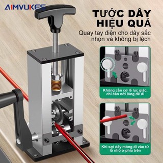 AIMVUKES Máy tuốt dây kim loại tự động đa chức năng, máy tách dây đồng 1-25mm