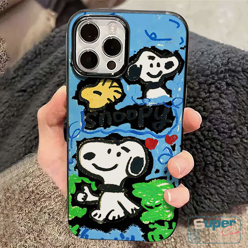Ốp Lưng Tương Thích Cho IPhone 17 15 13 11 16 14 12 Pro Max Air 14 17 13 12 16 15 Pro 14 6s 7 8 16 15 Plus XR X XS Max SE 2020 Thời Trang Mèo Con Đậu Phộng Bìa mềm Snoopy