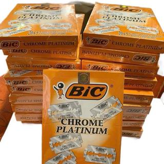 Hộp 100 lưỡi lam Bic màu vàng – Lưỡi lam thép không gỉ siêu bén, bền, cạo sạch mượt, không gỉ sét