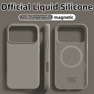 Ốp điện thoại silicon lỏng chính thức sang trọng ẩn từ tính cho iPhone 17 Pro max 16 15 14 13 12 Pro max Ốp lưng thẩm mỹ chống sốc iPhone 17 Air 16 15 14 plus Chống vân tay