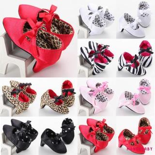 MG-Newborn Bé Gái Giày Công Chúa Nơ Cũi Có Giày Cao Gót Moccasins Cho Hình Ảnh