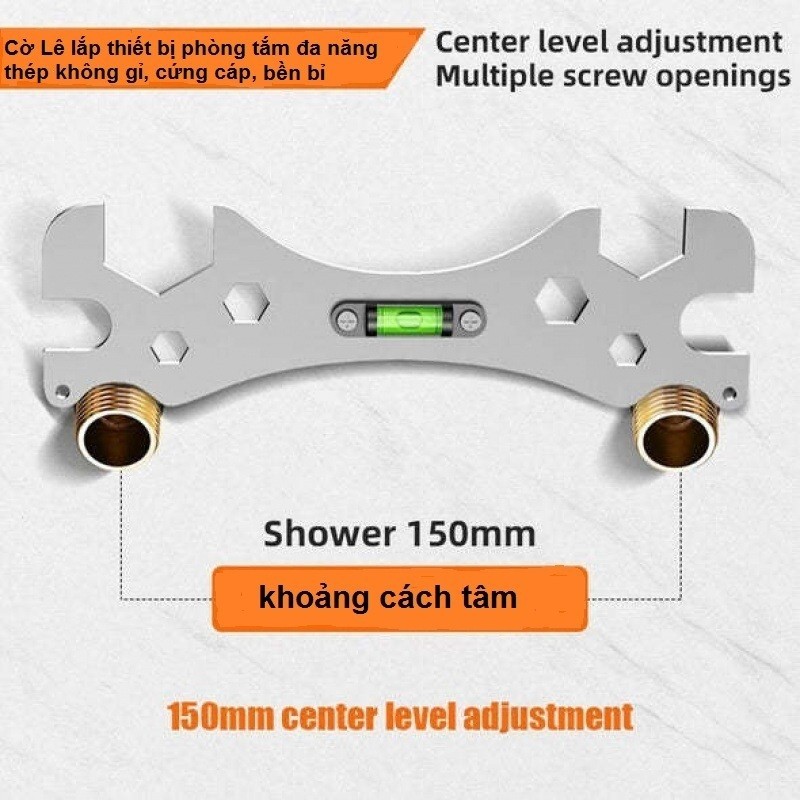 【24H】Cờ lê vòi hoa sen cân bằng, Công cụ đa năng san lấp mặt bằng, Cờ lê đặc biệt cho hệ thống ống nước phòng tắm lắpđặt