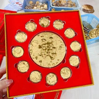 Cung hoàng đạo lá vàng kỷ niệm - hộp quà tặng treo tường Baifu