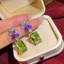 Thời Trang Hàn Quốc Phong Cách Mới Zircon Thanh Lịch Ánh Sáng Bông Tai Sang Trọng Bán Buôn
