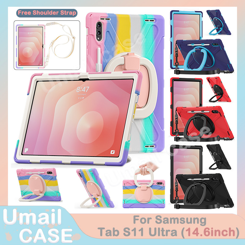 360° Tay Cầm Xoay Chống Sốc Dành Cho Samsung Tab S11 Ultra 14.6 2025 X930 S11 Ultra 5G X936B Vỏ Máy Tính Bảng Bảo Vệ Toàn Thân
