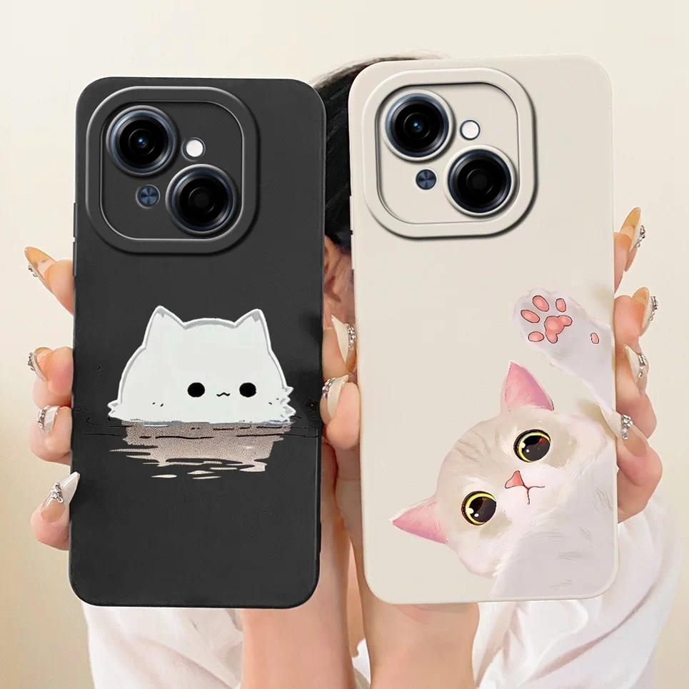 Ốp Lưng Cho Tecno Spark GO 1 1S GO 2025 / Tecno Pop 9 4G Ốp Điện Thoại Mèo Hoạt Hình Hoàng Hôn Họa Tiết Ốp Lưng Silicon Mềm Capa